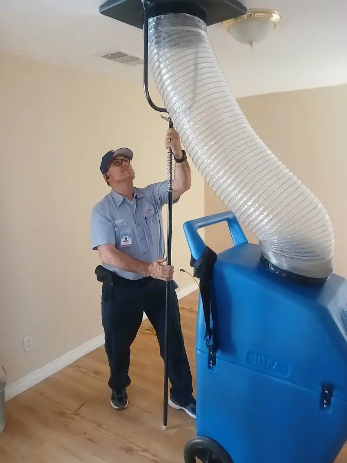 Mini Split Installation technician using HEPA equipment in Ellensburg